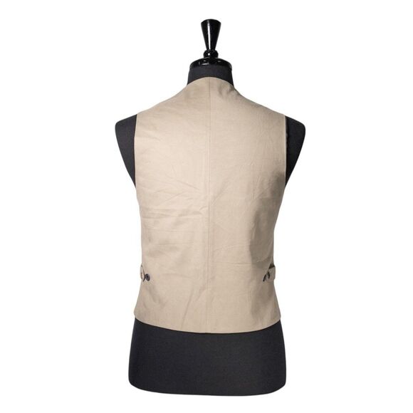 Mens Vest 40R Green Orange Blue Striped Waistcoat Formal Casual Preppy Wedding - Picture 2 of 10